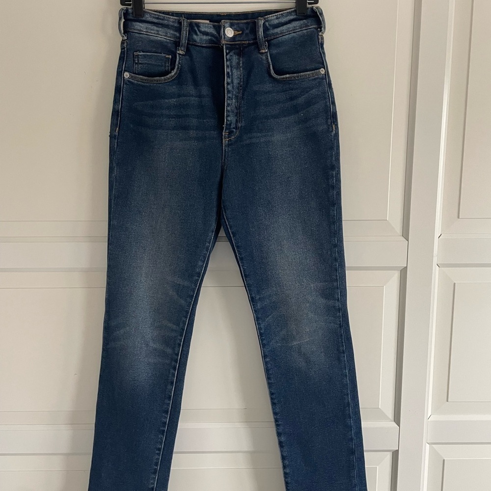 Pilcro x Anthropologie Blue Dark Wash Denim High Rise Jeans 20654